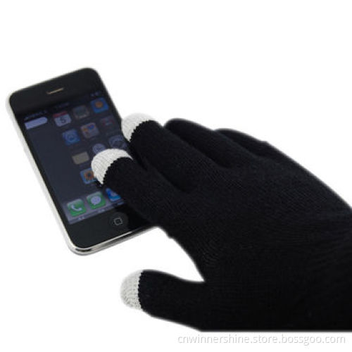 Touch screen glove w/3 fingers touch for iPhone iPad winter warm gloves Acrylic OEM & ODM welcomed